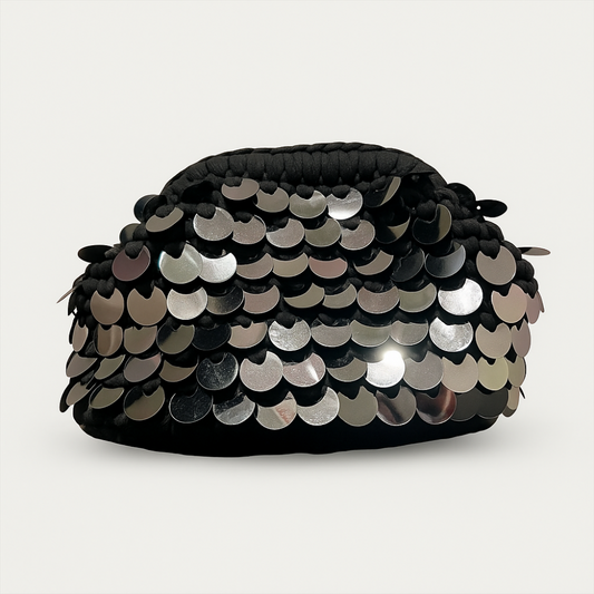 Borsa a uncinetto con paillettes Noto