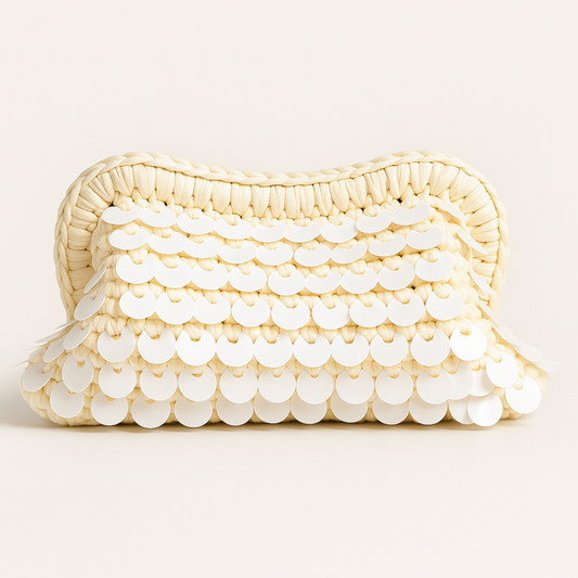 Borsa a uncinetto con paillettes Noto